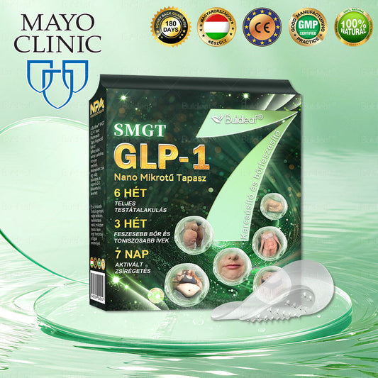 ✅Mayo Klinika által ajánlott | Hivatalos áruház | Buildleaf® SMGT-GLP-1 Nano Mikrotű Tapasz™ Kollagénnel és Matrixyl 3000-rel 丨Célzott hatás: elhízás, megereszkedett bőr, magas vérnyomás, cukorbetegség, zsírmáj, testi fájdalmak és egyéb problémák ellen