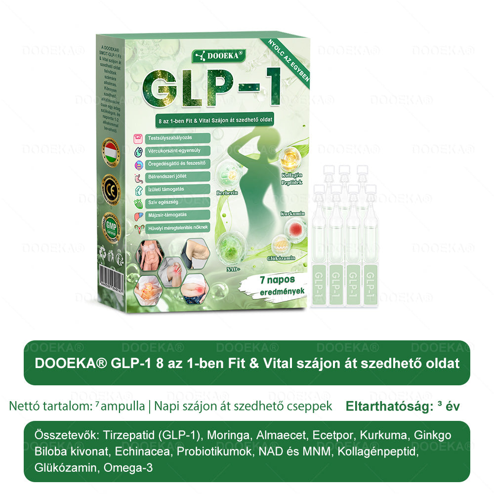 🎁 DOOEKA® GLP-1 8 az 1-ben Fit & Vital Szájon át szedhető oldat – 👨‍⚕️ Napi egyszer, 7 nap alatt látható változás 🎁