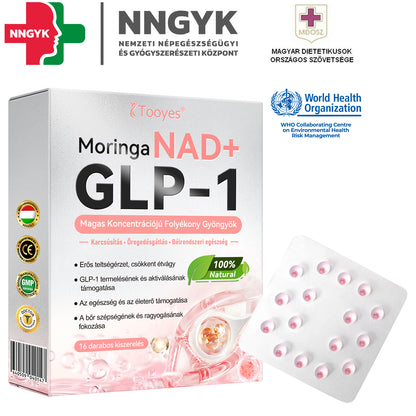 ✨Tooyes® GLP-1 Magas Koncentrációjú Folyékony Gyöngyök – NAD+, Moringa, HCA összetevőkkel (Fogyás, Öregedésgátlás, Bél- és Immunrendszer támogatás, Vércukorszint egyensúly, Szív- és Agyegészség) ⚡