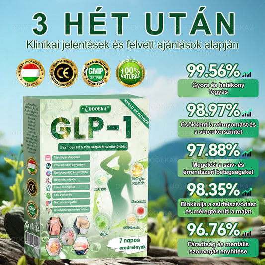 ✨  DOOEKA® GLP-1 8 az 1-ben Fit & Vital Szájon át szedhető oldat – 👨‍⚕️ Napi egyszer, 7 nap alatt látható változás / Elhízás, szív- és érrendszeri egészség, cukorbetegség, alvási apnoe, bélrendszer egészsége, ízületi problémák és még sok más esetén