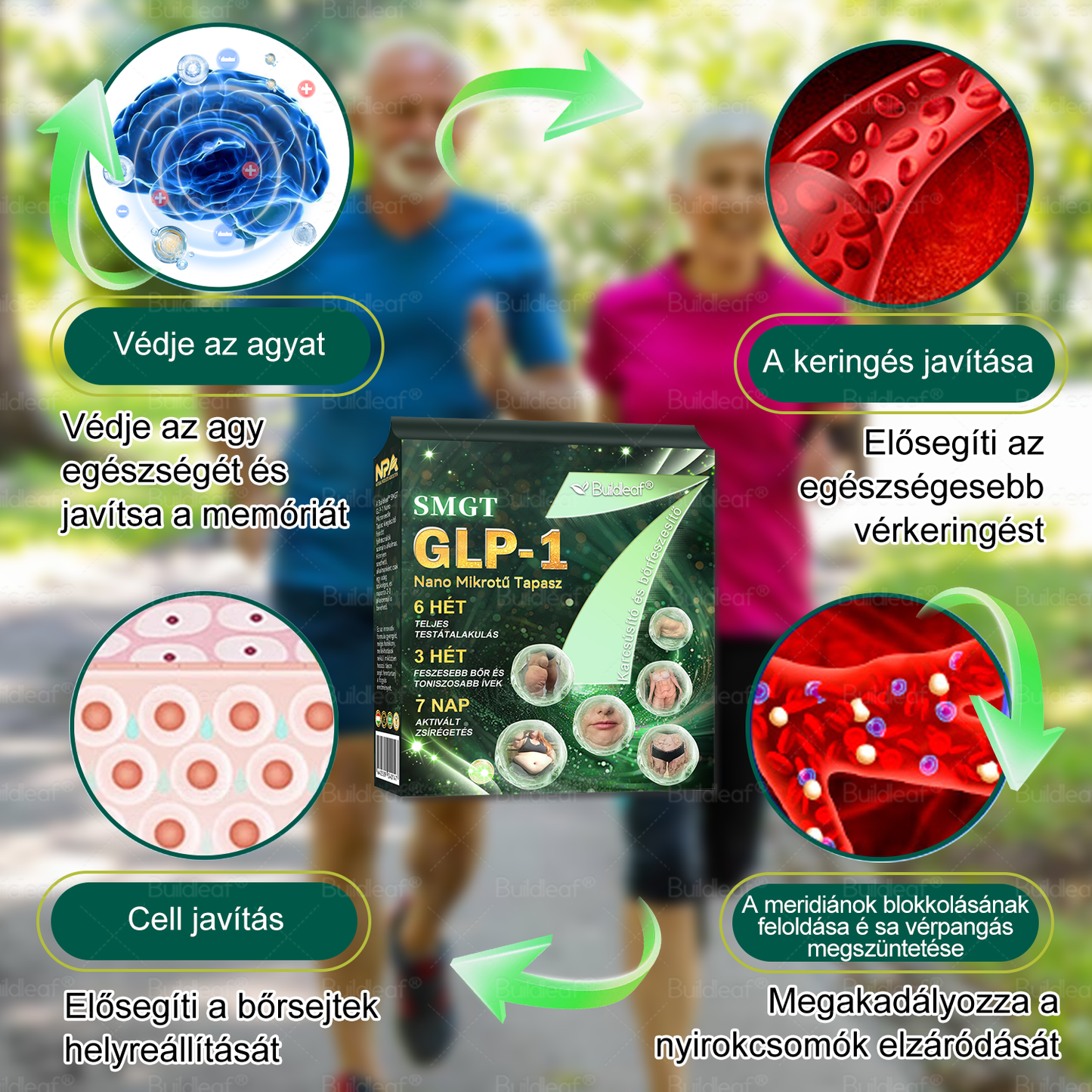 🎁Mayo Klinika által ajánlott | Hivatalos áruház | Buildleaf® SMGT-GLP-1 Nano Mikrotű Tapasz™ Kollagénnel és Matrixyl 3000-rel 丨Célzott hatás: elhízás, megereszkedett bőr, magas vérnyomás, cukorbetegség, zsírmáj, testi fájdalmak és egyéb problémák ellen🎁